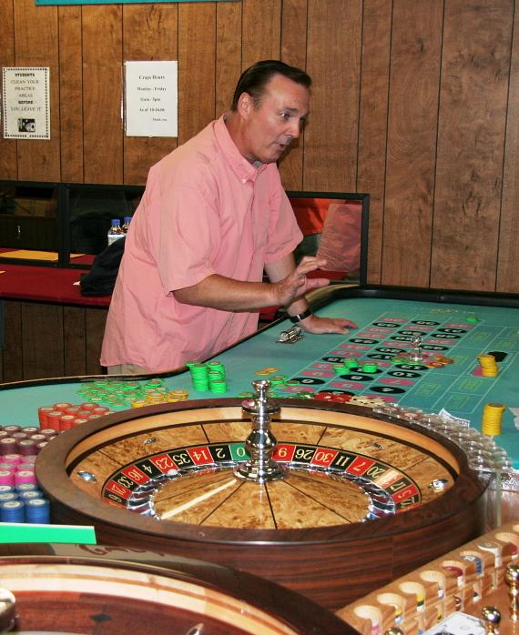 Gene teaches Roulette at Casino Gaming School.