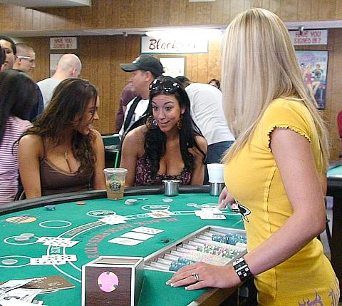 Hard Rock Casino dealers learning at Casino Gaming School