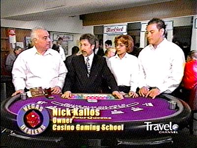 Nick Kallos and three dealing students who compete for an audition at the Sunset Station Casino.